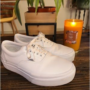 White Platform Vans 😎